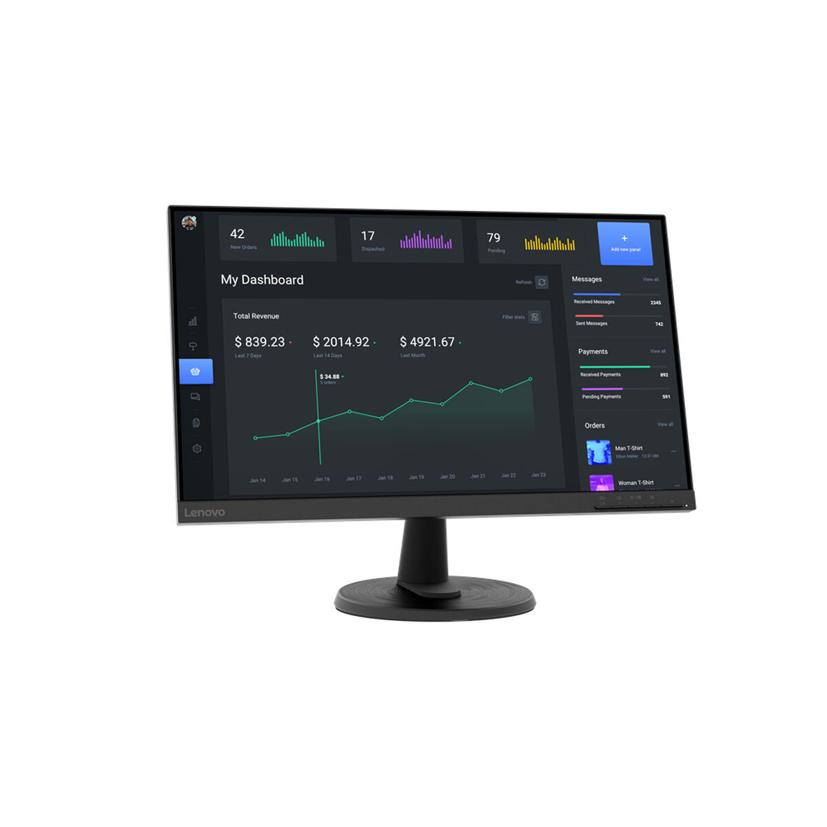 Monitorius Lenovo D24-40 Full HD 23,8" Full HD 75 Hz